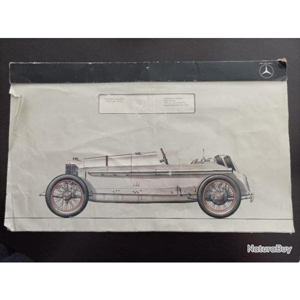 Dessin ancien Mercedes de 1914 a 1961