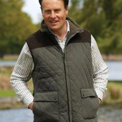 Gilet doubl&eacute; en polaire  Arundel pour homme olive