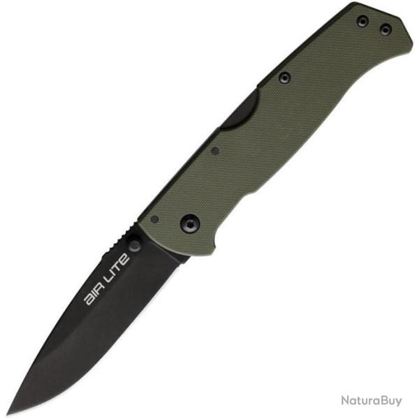 Couteau Cold Steel Air Lite Drop Point OD Green Lame Acier AUS-10 Black Manche G10 CS26WDODBK