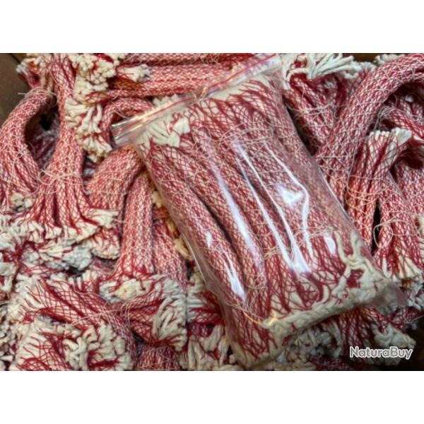 LOT DE 80 MECHES NETARM ROUGES CALIBRE 5,5 - 6 - 6,5 MM
