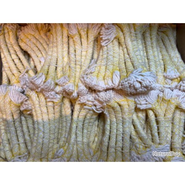 LOT DE 40 MECHES NETARM JAUNES CALIBRE 10,5 - 11 - 11,5 MM