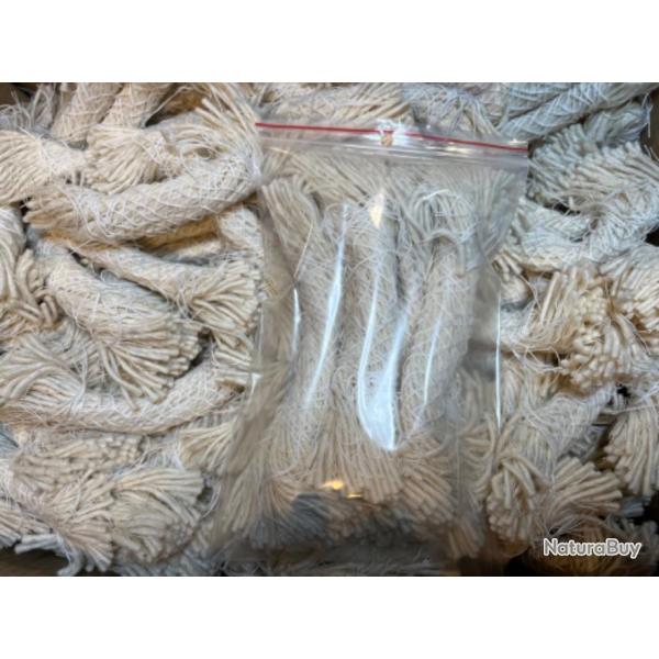 LOT DE 8 MECHES NETARM BLANCHES CALIBRE 12