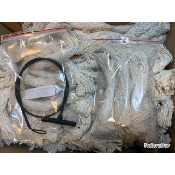 BAGUETTE 100 CM + LOT DE 8 MECHES NETARM BLANCHES CALIBRE 12