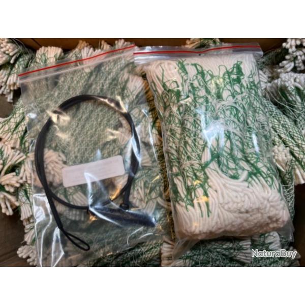 BAGUETTE NETARM + LOT DE 64 MECHES NETARM VERTES CALIBRE 7 - 7,5 - 8 MM