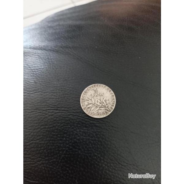 Pi�ce de monnaie 1 Franc Semeuse 1965