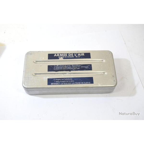Boite x1 vide ration de secours Arm�e de l'air IN.63 1963. France