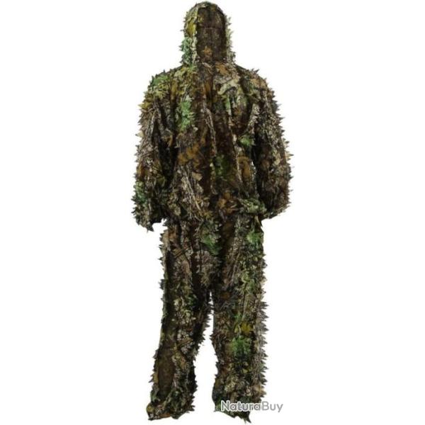 Tenue Camouflage Chasse Militaire Ghillie 3D Ajustable pour Homme Femme Taille L