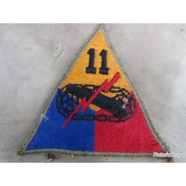 patch 11 � division blind�e ww2 US insigne deuxi�me guerre am�ricain GI d�barquement Europe