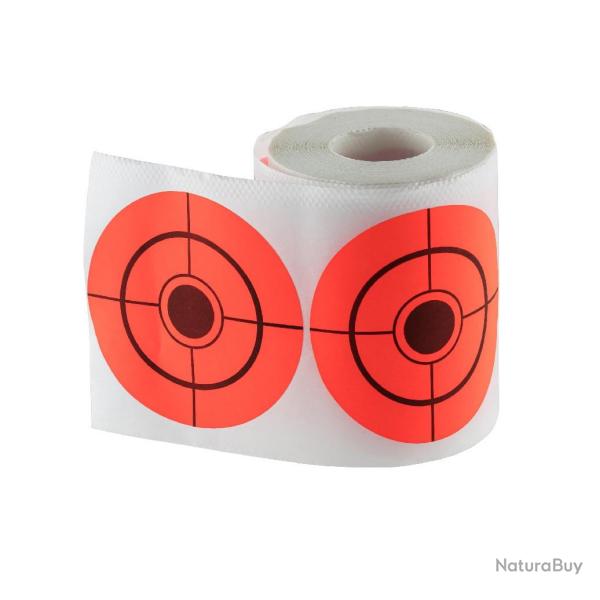 Rouleau de 250 cibles stickers 7.5cm de diamtre