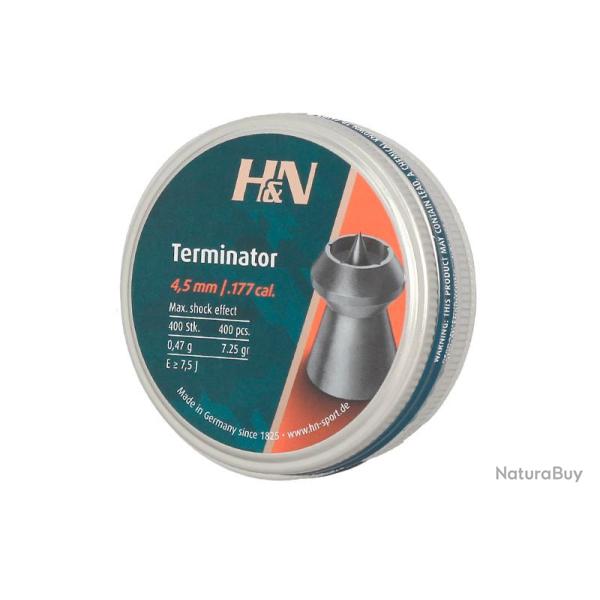 Plombs H&N TERMINATOR 4.5mm par 400