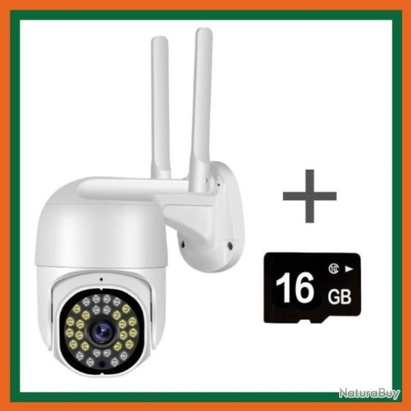Camra IP  Wifi HD 355 - Etanche - Extrieure - Carte SD 16go - Livraison gratuite et rapide