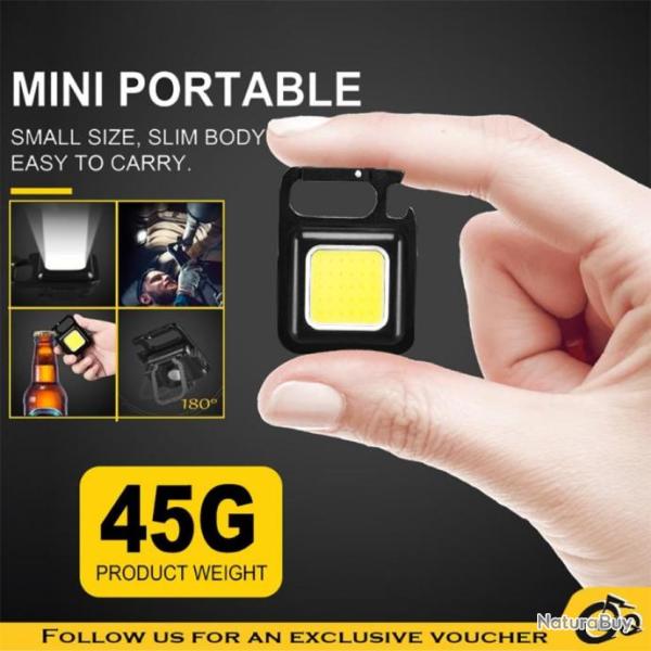 Mini lampe LED Portable � large faisceau - Multi fonction