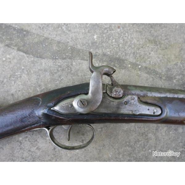 Fusil � silex modifi� percussion type Canardi�re ou b�cassi�re mono canon