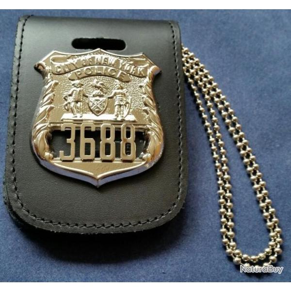 Porte insigne tour de cou PO NYPD
