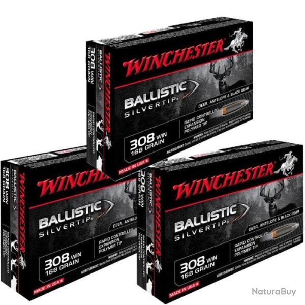 Balles Winchester Ballistic Silvertip - 308 Win MAG / 168 / Par 3