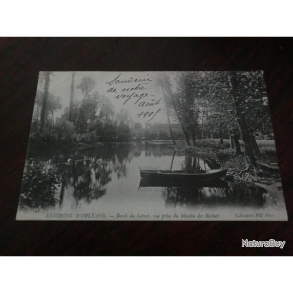 CP  dpt  45  BORD DU LOIRET  PRISE DU MOULIN DES BECHETS