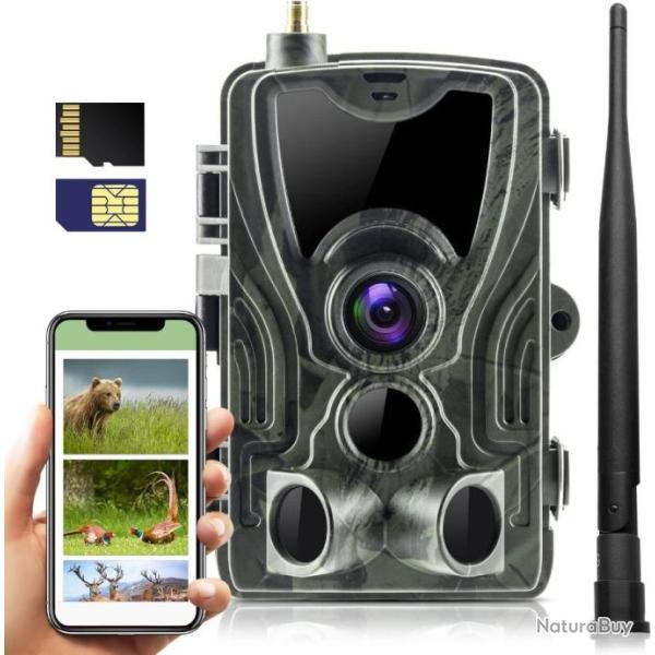 Camra de Chasse HC-801 PLUS 4G APP 2K 30MP tanche IP66 Gris