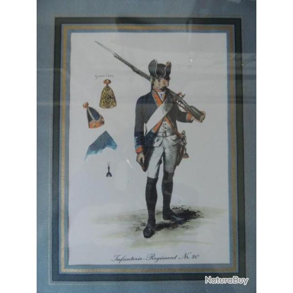 Gravure ancienne grenadier d'infanterie rgiment n20
