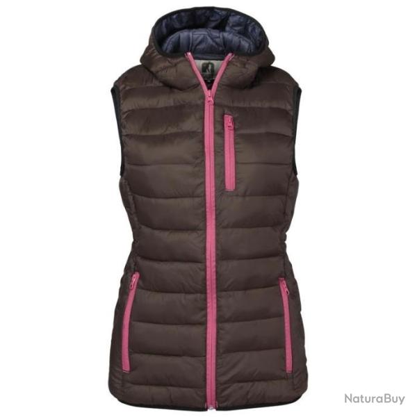 Gilet Matelass� Femme  Percussion Trekking Marron - TAILLE XS