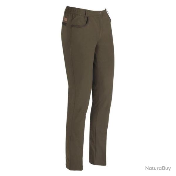 PANTALON  FEMME  PERCUSSION HYPERSTRETCH SAVANE  KAKI - TAILLE 44