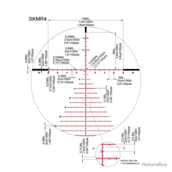 Lunette de vis�e Kahles K525i DLR - 5-25x56 - SKMR4 / Gauche