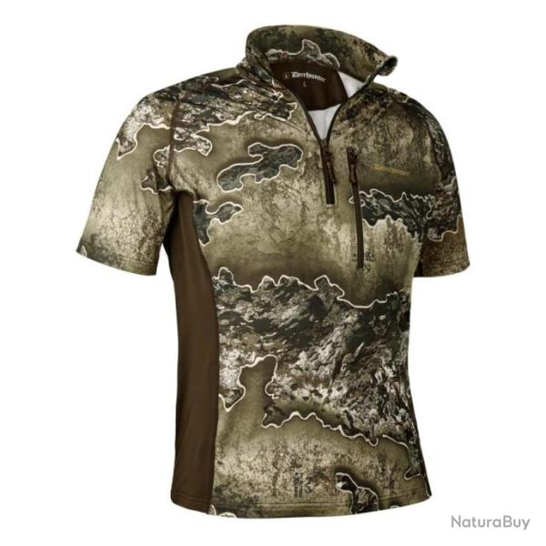 T-shirt isolant Excape avec col zipp� "Realtree Excape" Deerhunter