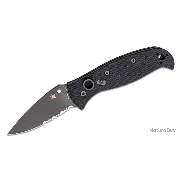 Couteau Automatique Spyderco Autonomy 2 AUTO Lame Acier LC200N Serr Manche G10 USA SC165GPSBBK2