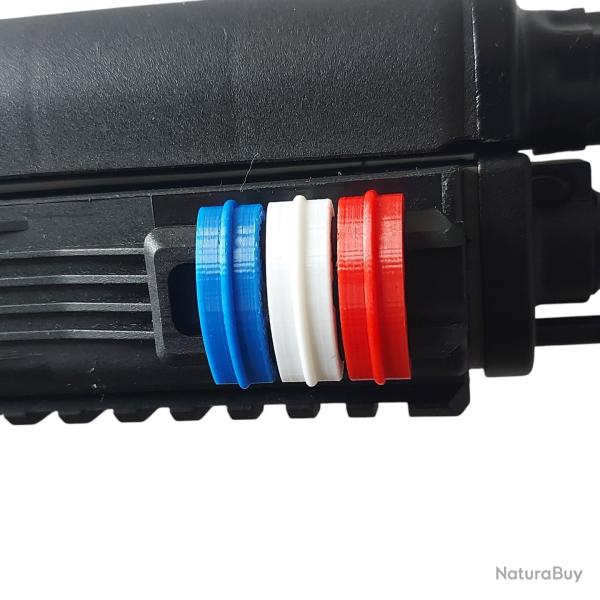 Clips Couvre-Rail Picatinny style LaRue FRANCE Bleu Blanc Rouge