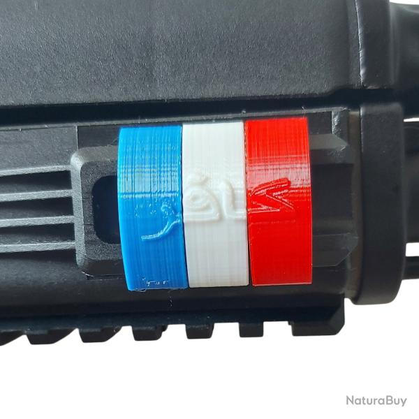 Clips Couvre-Rail Picatinny infidle FRANCE Bleu Blanc Rouge