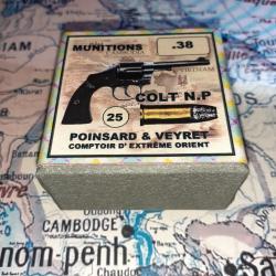 38 Colt New Police (Poinsard & Veyret): Reproduction boite munitions (vide) Collection PV 9573344