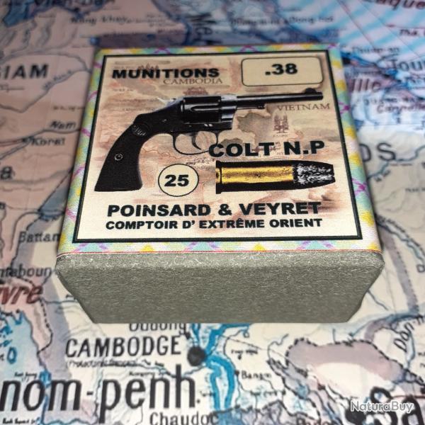 38 Colt New Police (Poinsard & Veyret): Reproduction boite munitions (vide) Collection PV 9573344