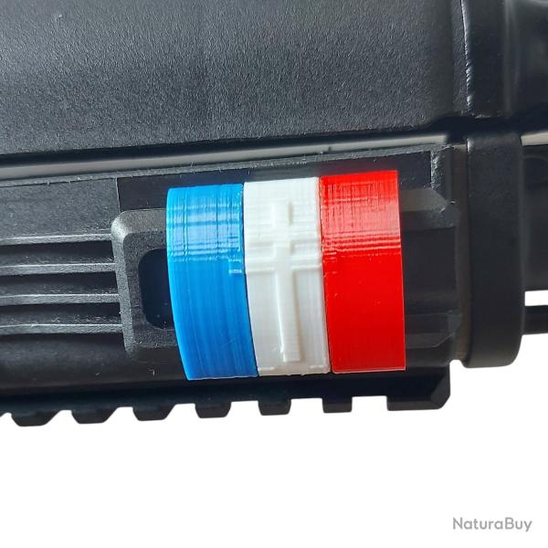Clips Couvre-Rail Picatinny croix de lorraine FRANCE Bleu Blanc Rouge