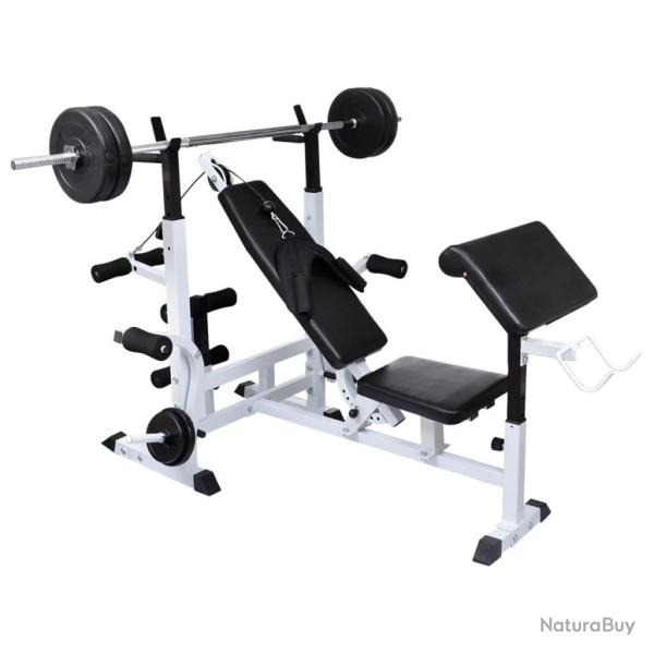 Banc d'entra�nement avec support de poids jeu d'halt�res 90 kg fitness sport 02_0000023
