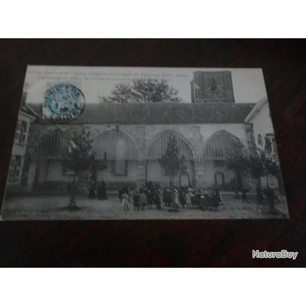 CP  dpt  45  ST GEORGES DE PITHIVIERS ANCIEN BAS COTE DE L EGLISE  COLLEGIALE