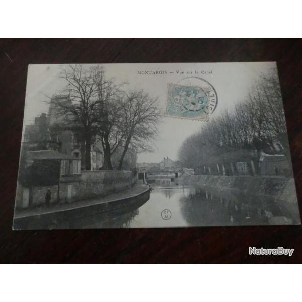 CP  dpt  45  MONTARGIS  VUE SUR LE CANAL