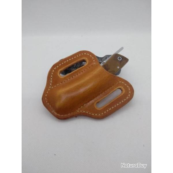 Etui "sandwich" pour couteau pliant whisky