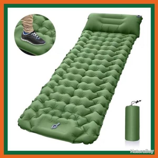 Matelas gonflable - 196x68 cm - Vert - Livraison rapide
