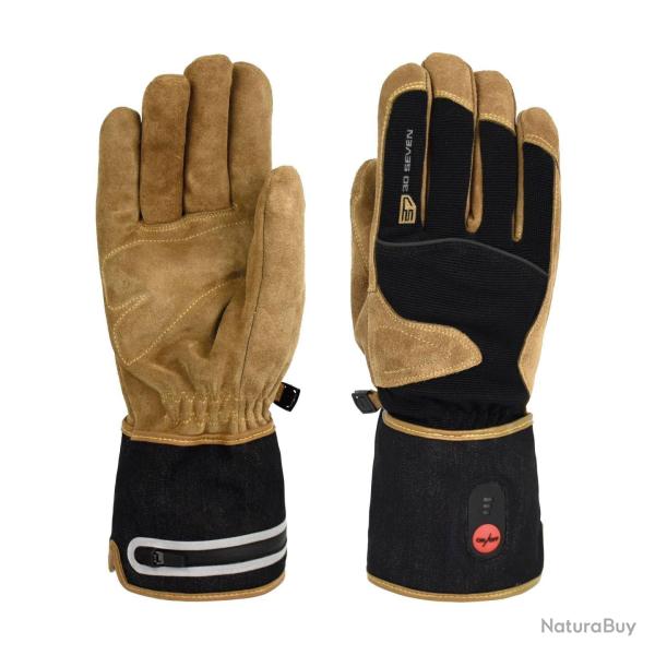 Gants chauffants professionnel renforcs classe II, 30Seven XS Noir