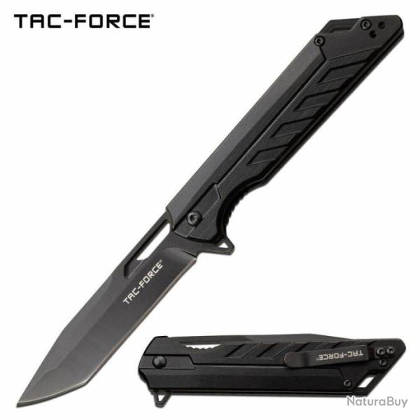 Couteau Tac Force Tactical Urban Black A/O Lame Tanto Acier 3Cr13 Manche Alum Linerlock TF1034BK