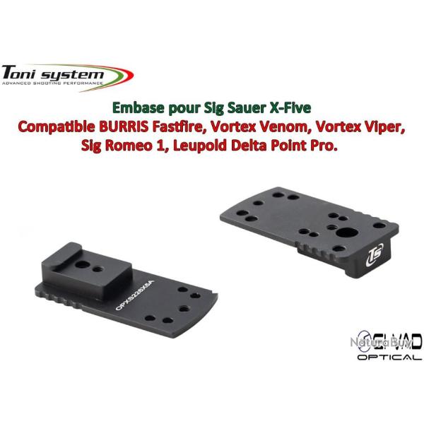 Embase TS pour Sig Sauer P226 X-Five Version A - Compatible Fastfire 3, Vortex Venom