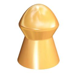 Boite de 100 Plombs Raptor t&ecirc;te pointue corps lisse or cal 4.5mm