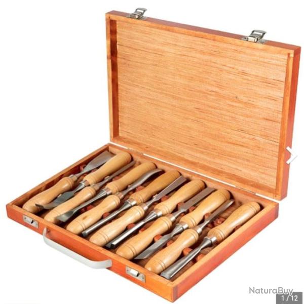 ciseaux � bois 12pcs Outils Professionnels Pour Travail Du Bois (PORT OFFERT)
