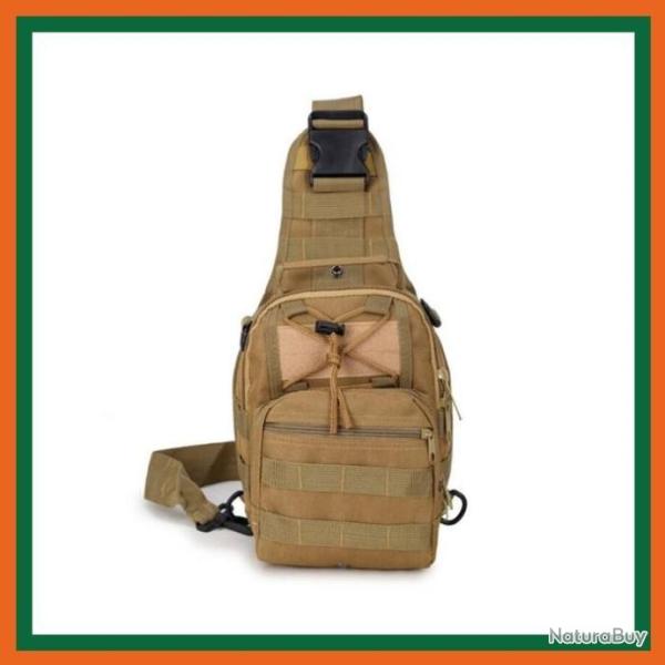 Sac � dos et poitrine tactique - Kaki - Livraison gratuite et rapide