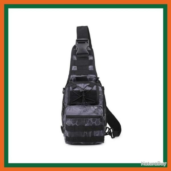 Sac � dos et poitrine tactique - Black python - Livraison gratuite et rapide