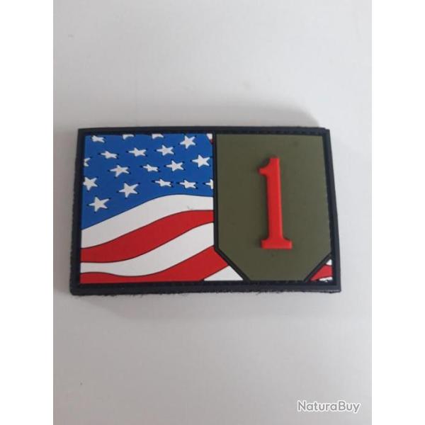 PATCH PVC 3D "1 ST INFANTRYDIVISION/DRAPEAU U.S."