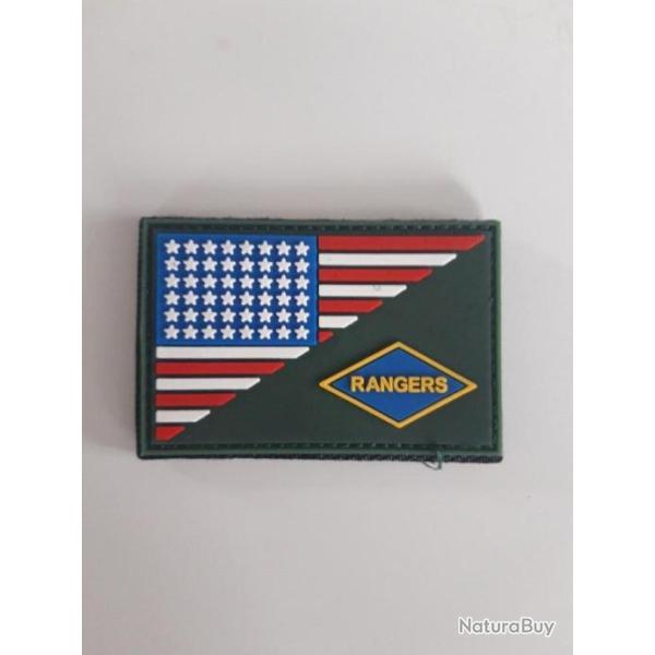PATCH PVC 3D "RANGERS/DRAPEAU U.S."