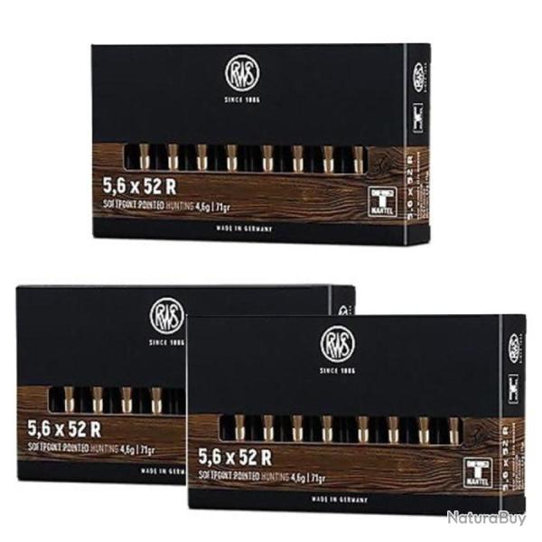 Balles RWS T-Mantel Spitz - Cal. 5.6x52 R - Par 3