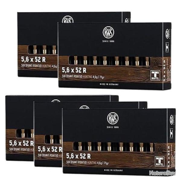 Balles RWS T-Mantel Spitz - Cal. 5.6x52 R - Par 5