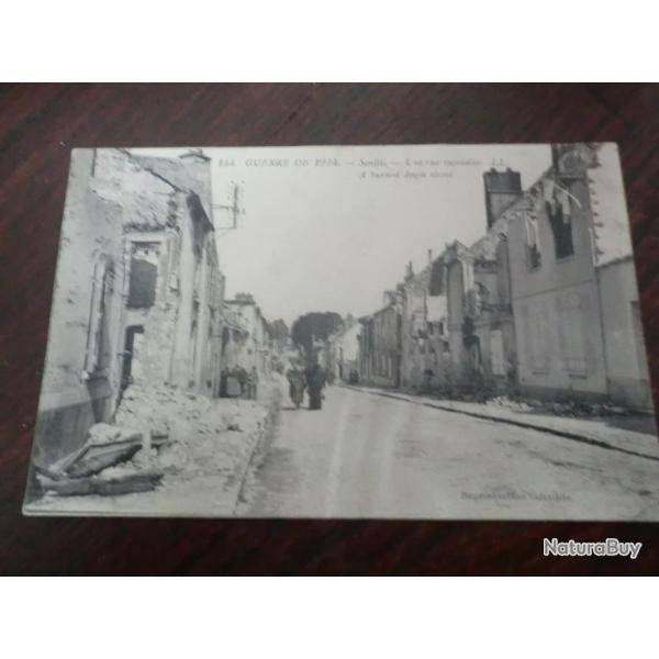 CP  dpt  45  SENLIS UNE RUE INCENDIEE