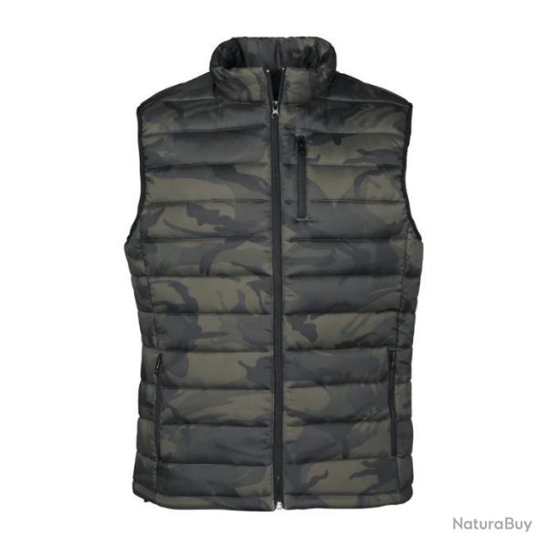 GILET MATELASSE ENFANT  PERCUSSION TREK CAMO KAKI  - TAILLE 8A